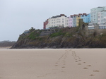 FZ026120 Footprints from colourful houses in Tenby.jpg